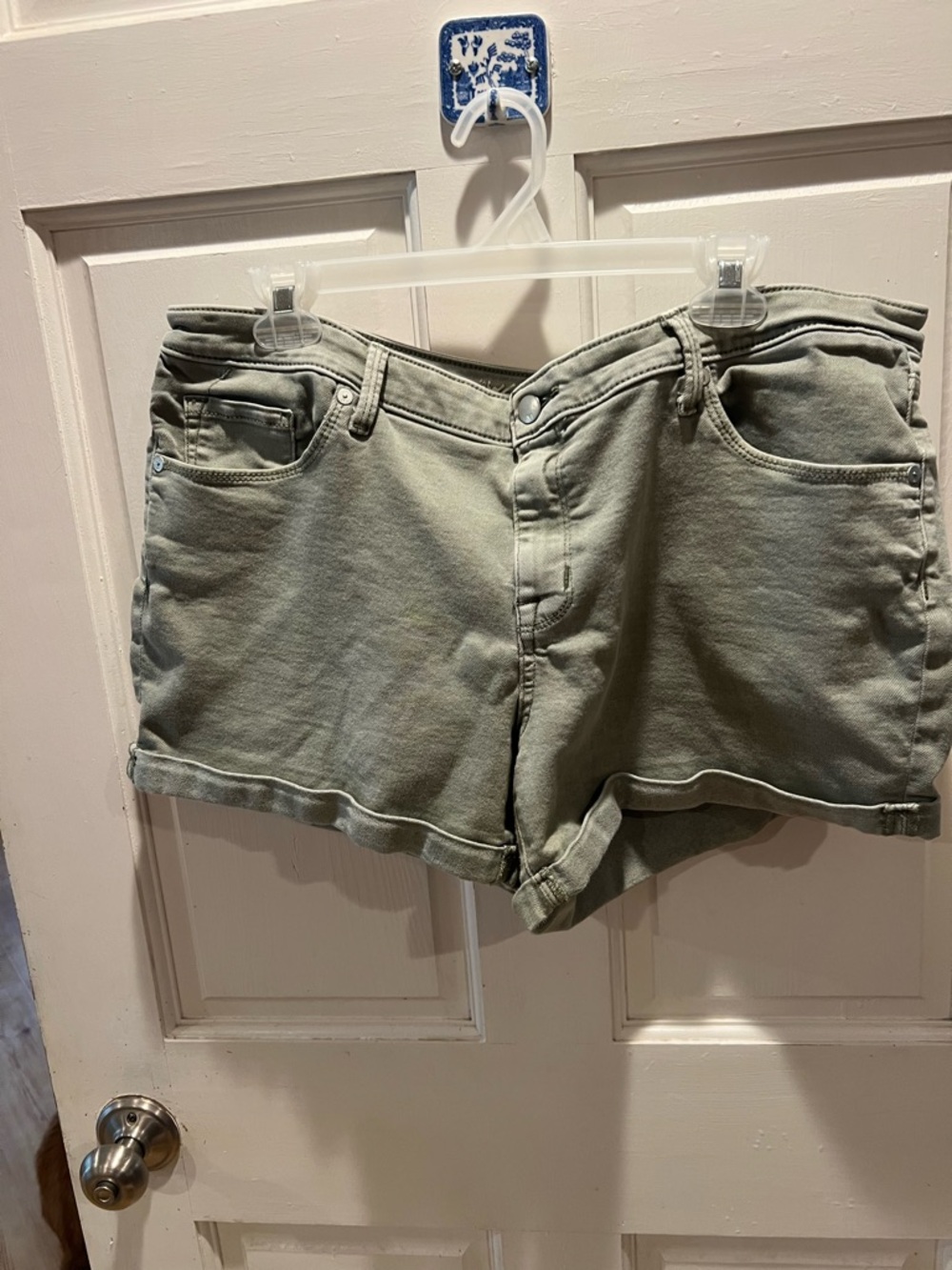 Mossimo Supply Co. Olive Green Denim Shorts